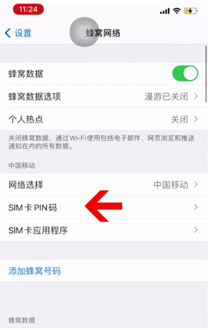 广丰苹果14维修网分享如何给iPhone14的SIM卡设置密码 